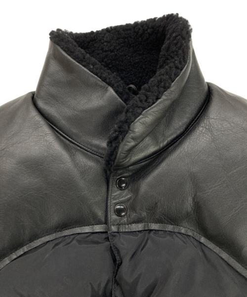 RockyMountainFeatherBed（ロッキーマウンテンフェザーベッド）RockyMountainFeatherBed (ロッキーマウンテンフェザーベッド) CHRISTY VEST レザーヨークダウンベスト ブラック サイズ:38の古着・服飾アイテム