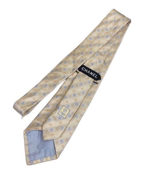 CHANEL（シャネル）CHANEL (シャネル) 総柄ネクタイ ベージュ サイズ:表記無しの古着・服飾アイテム
