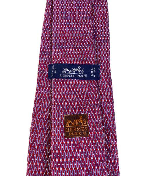 HERMES（エルメス）HERMES (エルメス) 総柄ネクタイ レッド サイズ:OneSizeの古着・服飾アイテム
