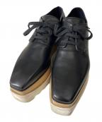 STELLA McCARTNEYステラマッカートニー）の古着「厚底レザーシューズ」｜ブラック×ベージュ