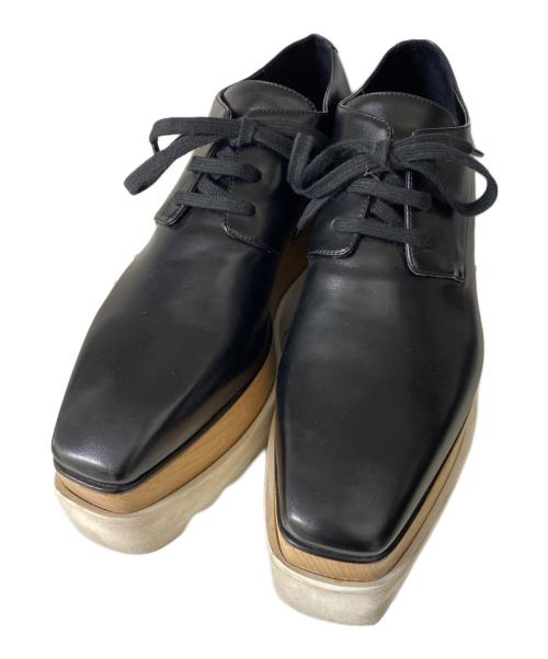 STELLA McCARTNEY（ステラマッカートニー）STELLA McCARTNEY (ステラマッカートニー) 厚底レザーシューズ ブラック×ベージュ サイズ:37の古着・服飾アイテム