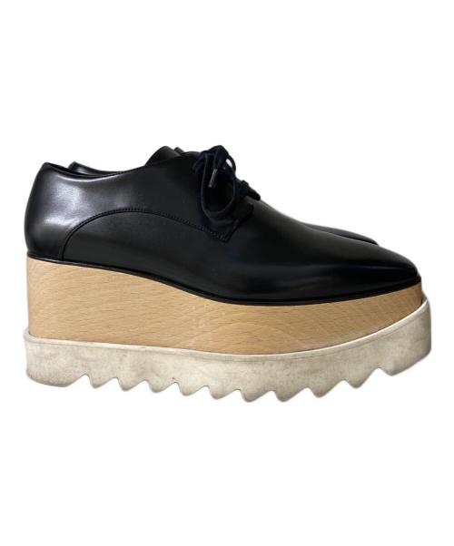 STELLA McCARTNEY（ステラマッカートニー）STELLA McCARTNEY (ステラマッカートニー) 厚底レザーシューズ ブラック×ベージュ サイズ:37の古着・服飾アイテム