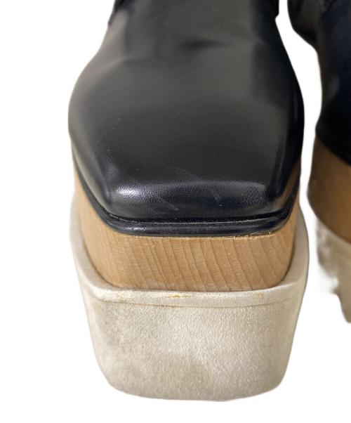 STELLA McCARTNEY（ステラマッカートニー）STELLA McCARTNEY (ステラマッカートニー) 厚底レザーシューズ ブラック×ベージュ サイズ:37の古着・服飾アイテム