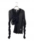 POOLDEプールデ）の古着「Skeleton Ribs TOP」｜ブラック