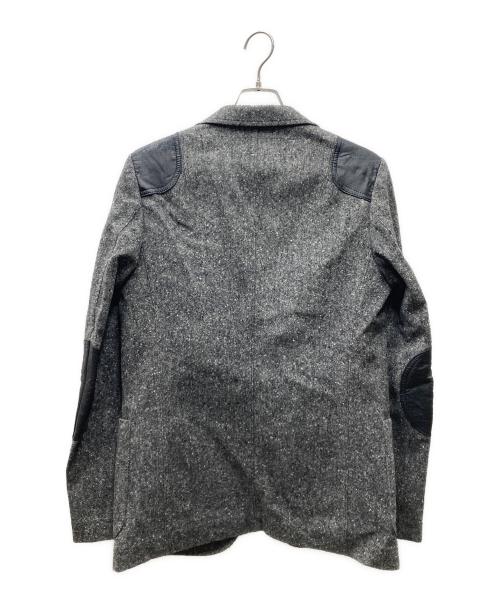 COMME des GARCONS JUNYA WATANABE MAN（コム デ ギャルソン ジュンヤ ワタナベ マン）COMME des GARCONS JUNYA WATANABE MAN (コム デ ギャルソン ジュンヤ ワタナベ マン) ウール混 エルボーパッチ テーラードジャケット グレー サイズ:SIZE Lの古着・服飾アイテム