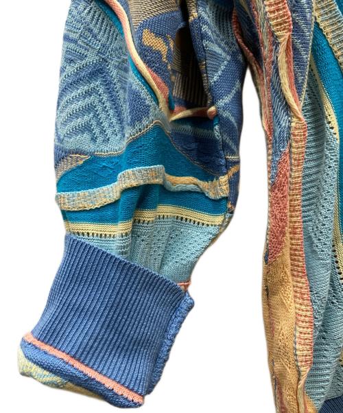 missoni sports（ミッソーニスポーツ）missoni sports (ミッソーニスポーツ) 3Dニット ブルー×ベージュ サイズ:不明(表記無)の古着・服飾アイテム