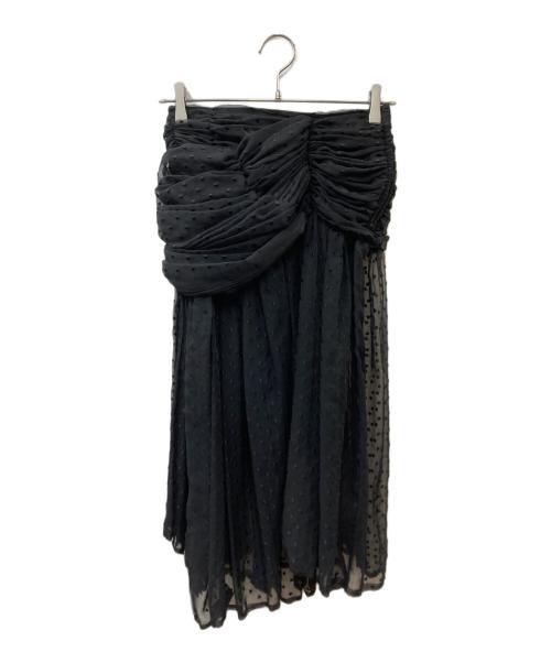 COMME des GARCONS（コムデギャルソン）COMME des GARCONS (コムデギャルソン) ポリドット刺繍シフォンスカート ブラック サイズ:Sの古着・服飾アイテム