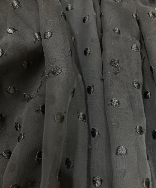 COMME des GARCONS（コムデギャルソン）COMME des GARCONS (コムデギャルソン) ポリドット刺繍シフォンスカート ブラック サイズ:Sの古着・服飾アイテム
