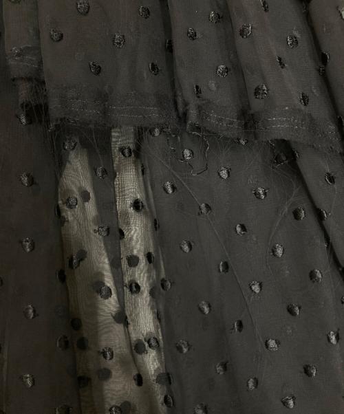 COMME des GARCONS（コムデギャルソン）COMME des GARCONS (コムデギャルソン) ポリドット刺繍シフォンスカート ブラック サイズ:Sの古着・服飾アイテム
