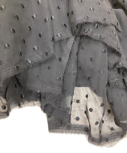 COMME des GARCONS（コムデギャルソン）COMME des GARCONS (コムデギャルソン) ポリドット刺繍シフォンスカート ブラック サイズ:Sの古着・服飾アイテム