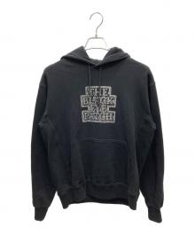 BlackEyePatch（ブラックアイパッチ）の古着「ラインストーンロゴパーカー」｜ブラック
