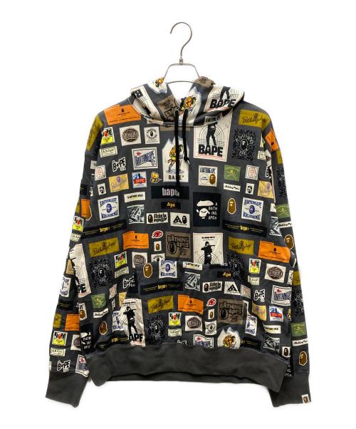 A BATHING APE（アベイシングエイプ）A BATHING APE (アベイシングエイプ) Multi Label Relaxed Fit Pullover Hoodie グレー サイズ:XL 未使用品の古着・服飾アイテム