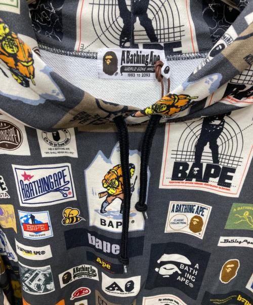 A BATHING APE（アベイシングエイプ）A BATHING APE (アベイシングエイプ) Multi Label Relaxed Fit Pullover Hoodie グレー サイズ:XL 未使用品の古着・服飾アイテム