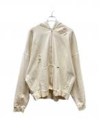 KAMIYAカミヤ）の古着「BORO COTTON KNIT PULLOVER パーカー」｜アイボリー