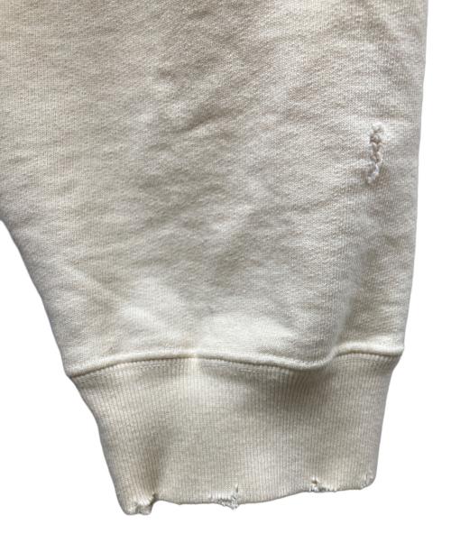 KAMIYA（カミヤ）KAMIYA (カミヤ) BORO COTTON KNIT PULLOVER パーカー アイボリー サイズ:Ｌの古着・服飾アイテム