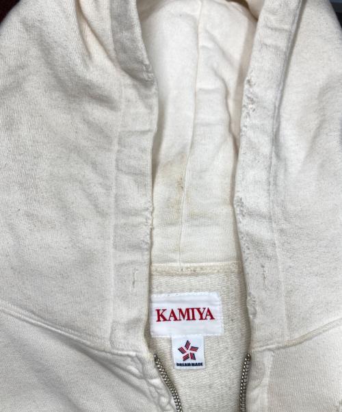 KAMIYA（カミヤ）KAMIYA (カミヤ) BORO COTTON KNIT PULLOVER パーカー アイボリー サイズ:Ｌの古着・服飾アイテム