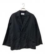 MYマイ）の古着「WOOL LINEN VACATION JACKET ウールリネン ダブルジャケット」｜ブラック