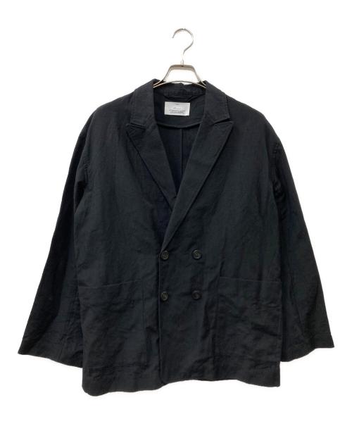 MY（マイ）MY (マイ) WOOL LINEN VACATION JACKET ウールリネン ダブルジャケット ブラック サイズ:SIZE 1の古着・服飾アイテム
