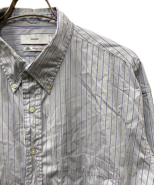 Graphpaper（グラフペーパー）Graphpaper (グラフペーパー) THOMAS MASON (トーマスメイソン) L/S B.D Box Shirt 長袖シャツ ブルー サイズ:3の古着・服飾アイテム