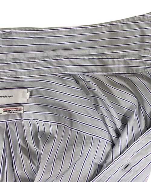 Graphpaper（グラフペーパー）Graphpaper (グラフペーパー) THOMAS MASON (トーマスメイソン) L/S B.D Box Shirt 長袖シャツ ブルー サイズ:3の古着・服飾アイテム