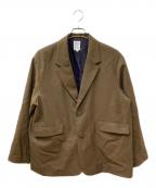 RHODOLIRIONロドリリオン）の古着「Oversized Jacket ウール ギャバジン オーバーサイズ ジャケット」｜ブラウン