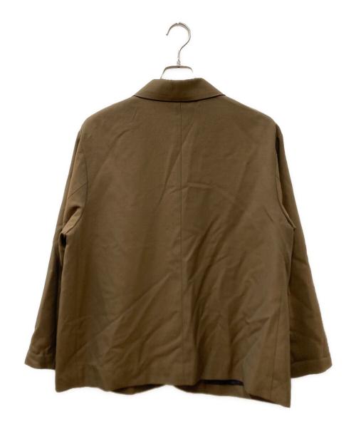 RHODOLIRION（ロドリリオン）RHODOLIRION (ロドリリオン) Oversized Jacket ウール ギャバジン オーバーサイズ ジャケット ブラウン サイズ:０の古着・服飾アイテム