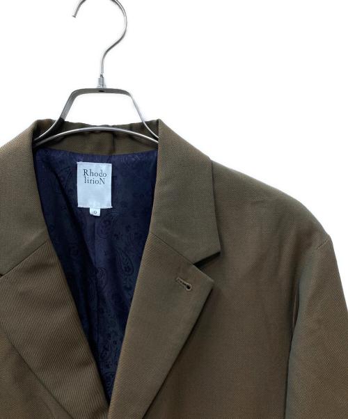 RHODOLIRION（ロドリリオン）RHODOLIRION (ロドリリオン) Oversized Jacket ウール ギャバジン オーバーサイズ ジャケット ブラウン サイズ:０の古着・服飾アイテム