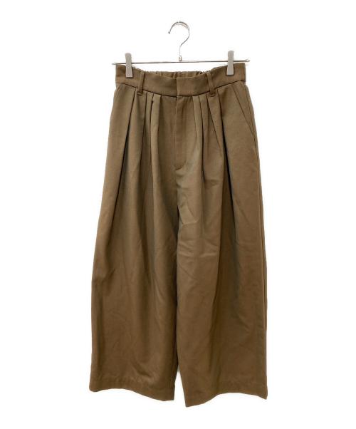 RHODOLIRION（ロドリリオン）RHODOLIRION (ロドリリオン) Tack Baloon Pants ワイドパンツ ブラウンの古着・服飾アイテム