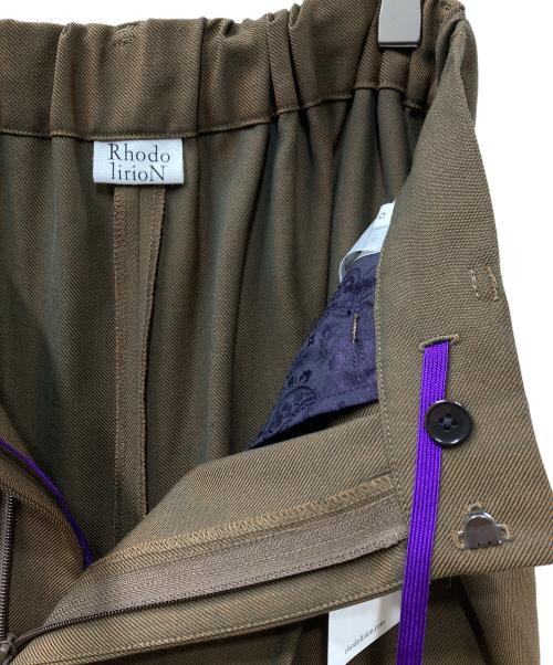 RHODOLIRION（ロドリリオン）RHODOLIRION (ロドリリオン) Tack Baloon Pants ワイドパンツ ブラウンの古着・服飾アイテム