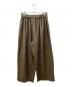 RHODOLIRION (ロドリリオン) Tack Baloon Pants ワイドパンツ ブラウン：12000円