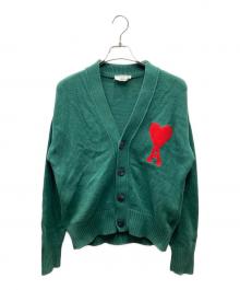 AMI Alexandre Mattiussi（アミアレクサンドルマテュッシ）の古着「ハートロゴコットンウールカーディガン」｜グリーン