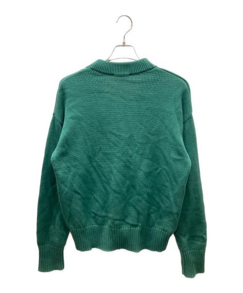 AMI Alexandre Mattiussi（アミアレクサンドルマテュッシ）AMI Alexandre Mattiussi (アミアレクサンドルマテュッシ) ハートロゴコットンウールカーディガン グリーン サイズ:Sの古着・服飾アイテム