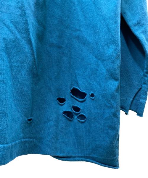 BALENCIAGA（バレンシアガ）BALENCIAGA (バレンシアガ) ヴィンテージクラッシュ加工 ロングスリーブ Tシャツ グリーン サイズ:Lの古着・服飾アイテム