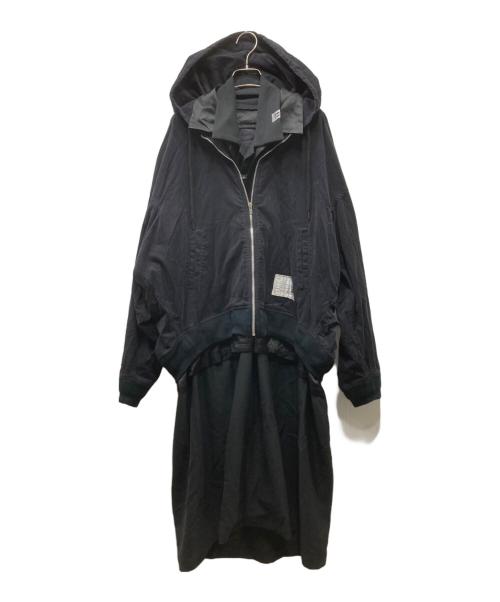 Maison MIHARA YASUHIRO（メゾン ミハラ ヤスヒロ）Maison MIHARA YASUHIRO (メゾン ミハラ ヤスヒロ) 24AW cotton day dress スリーレイヤードドレス ブラック サイズ:38の古着・服飾アイテム