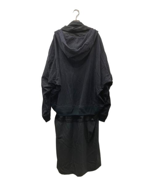 Maison MIHARA YASUHIRO（メゾン ミハラ ヤスヒロ）Maison MIHARA YASUHIRO (メゾン ミハラ ヤスヒロ) 24AW cotton day dress スリーレイヤードドレス ブラック サイズ:38の古着・服飾アイテム