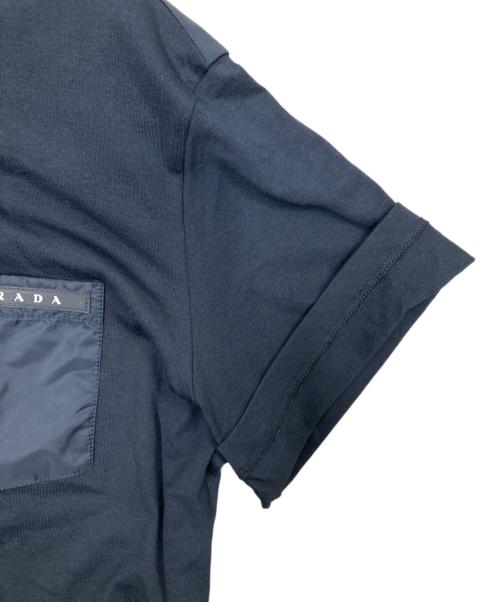 PRADA（プラダ）PRADA (プラダ) ラバーロゴポケットTEE ブラック サイズ:Mの古着・服飾アイテム