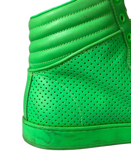 GUCCI（グッチ）GUCCI (グッチ) インターロッキングハイカットスニーカー グリーン サイズ:8 1/2の古着・服飾アイテム