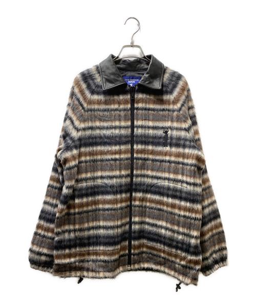 COMME des GARCONS JUNYA WATANABE MAN（コムデギャルソンジュンヤワタナベマン）COMME des GARCONS JUNYA WATANABE MAN (コム デ ギャルソン ジュンヤ ワタナベ マン) JAMIROQUAI (ジャミロクワイ) テクスチャードシャツジャケット ブラウン×グレー サイズ:Sの古着・服飾アイテム