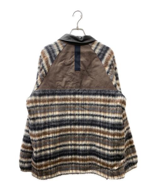 COMME des GARCONS JUNYA WATANABE MAN（コムデギャルソンジュンヤワタナベマン）COMME des GARCONS JUNYA WATANABE MAN (コム デ ギャルソン ジュンヤ ワタナベ マン) JAMIROQUAI (ジャミロクワイ) テクスチャードシャツジャケット ブラウン×グレー サイズ:Sの古着・服飾アイテム