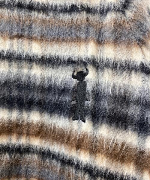 COMME des GARCONS JUNYA WATANABE MAN（コムデギャルソンジュンヤワタナベマン）COMME des GARCONS JUNYA WATANABE MAN (コム デ ギャルソン ジュンヤ ワタナベ マン) JAMIROQUAI (ジャミロクワイ) テクスチャードシャツジャケット ブラウン×グレー サイズ:Sの古着・服飾アイテム