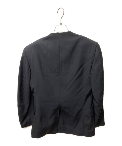 LARDINI（ラルディーニ）LARDINI (ラルディーニ) ウールシルク ノーカラージャケット ブラック サイズ:44の古着・服飾アイテム