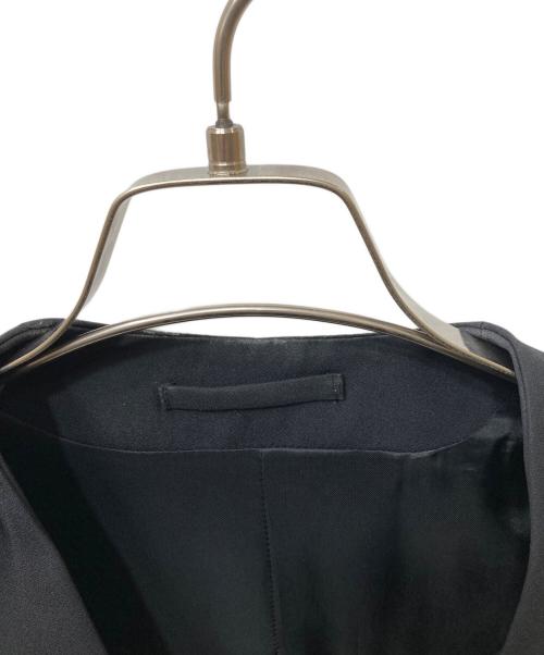 LARDINI（ラルディーニ）LARDINI (ラルディーニ) ウールシルク ノーカラージャケット ブラック サイズ:44の古着・服飾アイテム