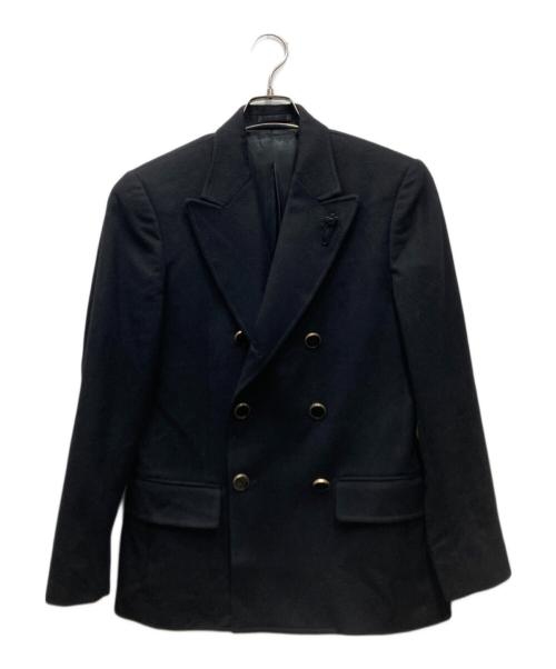 LARDINI（ラルディーニ）LARDINI (ラルディーニ) ドスキンダブルジャケット ブラック サイズ:44 7REGの古着・服飾アイテム