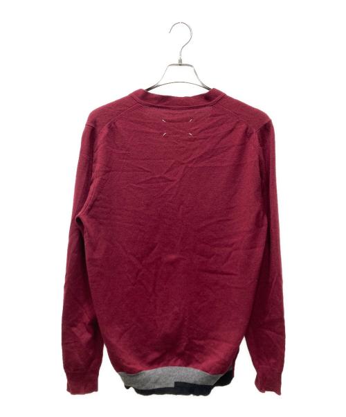 Maison Margiela（メゾンマルジェラ）Maison Margiela (メゾンマルジェラ) ニットカーディガン ボルドー サイズ:Mの古着・服飾アイテム