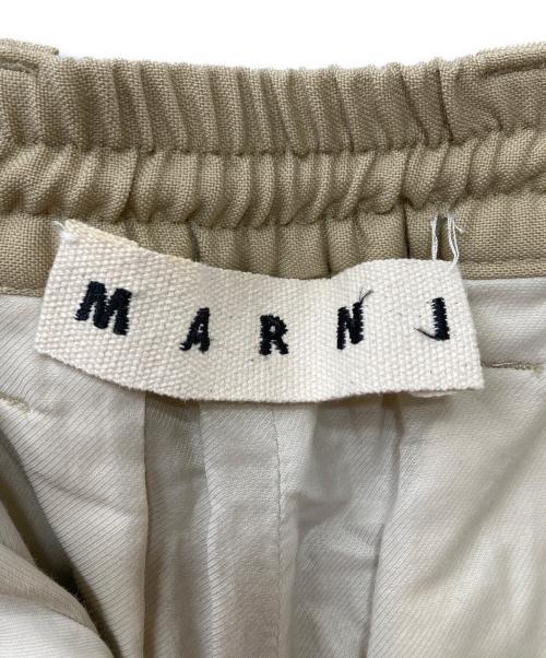 MARNI（マルニ）MARNI (マルニ) ウールトロピカルシャーリング1Pテーパードパンツ ベージュ サイズ:46の古着・服飾アイテム