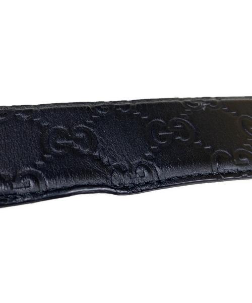GUCCI（グッチ）GUCCI (グッチ) GGレザーベルト ブラック サイズ:SIZE85/34の古着・服飾アイテム