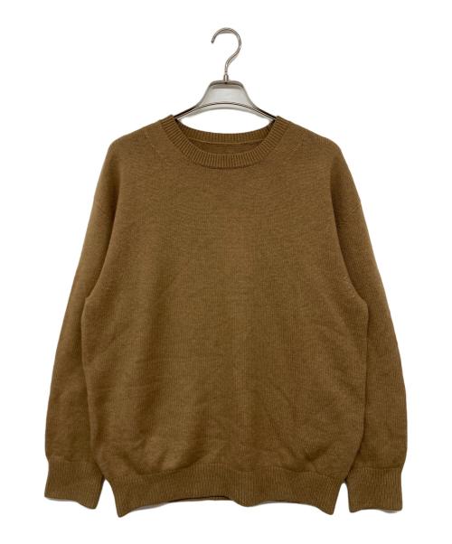 crepuscule（クレプスキュール）crepuscule (クレプスキュール) wholegarment crewneck P/O / ホールガーメントプルオーバーニット ベージュ サイズ:2の古着・服飾アイテム