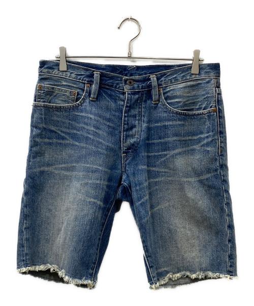 Rugby Ralph Lauren（ラグビーラルフローレン）Rugby Ralph Lauren (ラグビーラルフローレン) ビンテージ加工カットフデニムショーツ インディゴ サイズ:W31の古着・服飾アイテム
