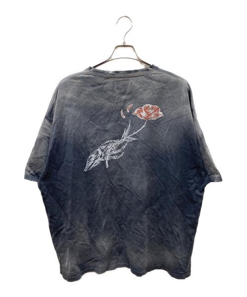 KAMIYA（カミヤ）KAMIYA (カミヤ) 24ss SKULL ROSE Printed T-shirt グレー サイズ:XLの古着・服飾アイテム
