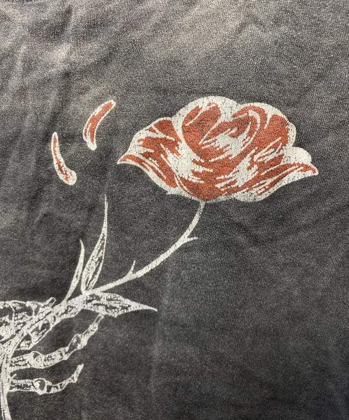 KAMIYA（カミヤ）KAMIYA (カミヤ) 24ss SKULL ROSE Printed T-shirt グレー サイズ:XLの古着・服飾アイテム